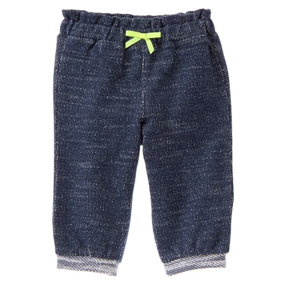 Pull On French Terry Denim Pants